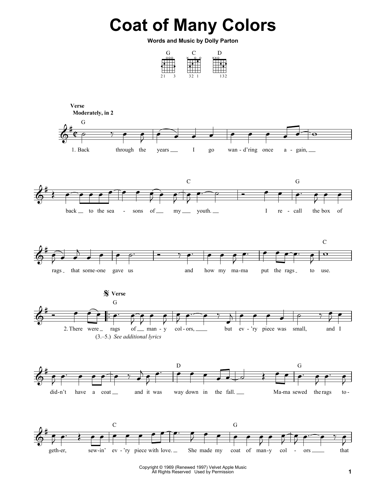 Download Shania Twain with Alison Krauss & Un Coat Of Many Colors Sheet Music