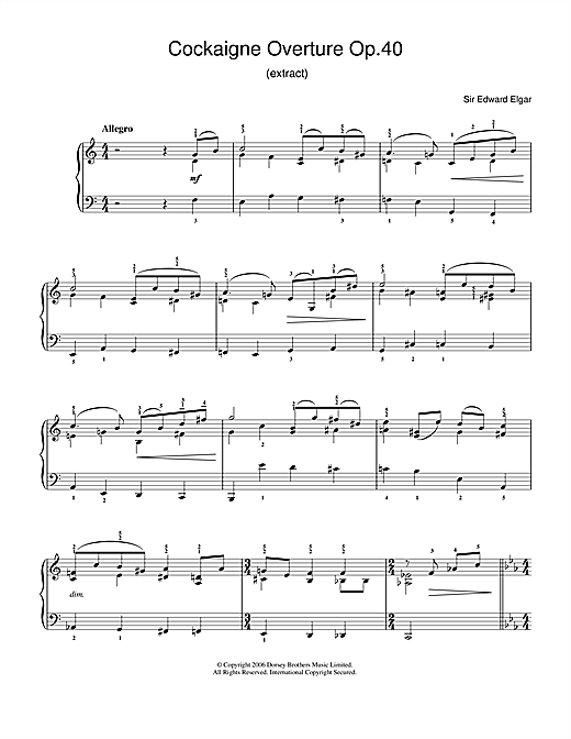 Download Edward Elgar Cockaigne Overture Op.40 Sheet Music
