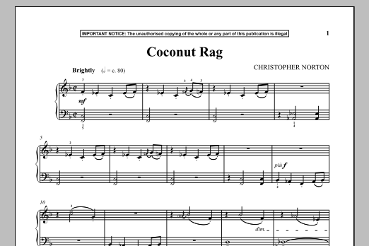 Download Christopher Norton Coconut Rag Sheet Music