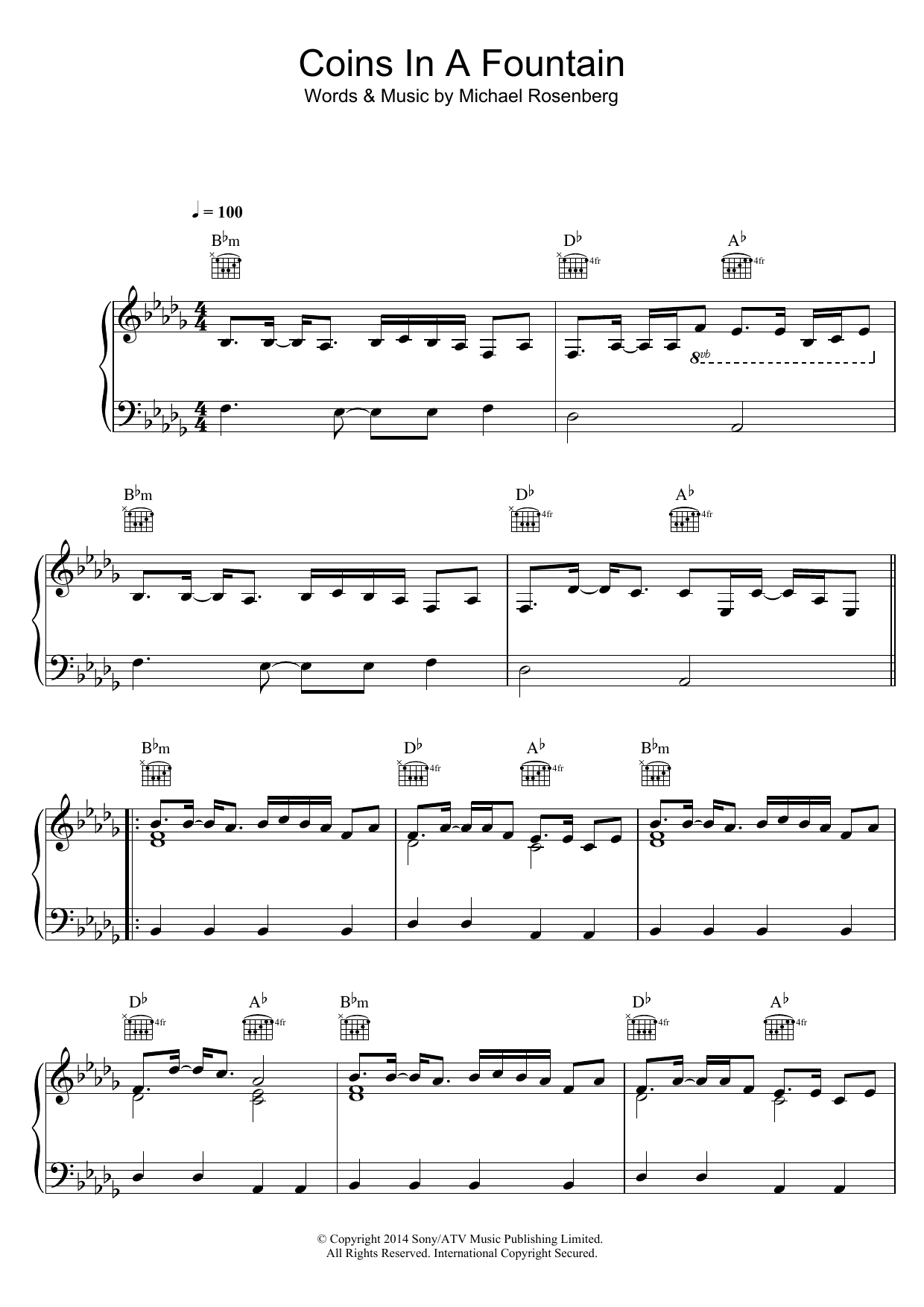 Download Passenger Coins In A Fountain Sheet Music