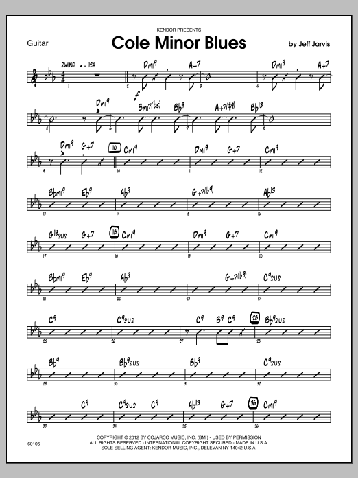 Download Jarvis Cole Minor Blues - Guitar Sheet Music