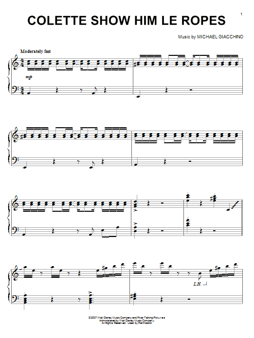 Download Michael Giacchino Colette Shows Him Le Ropes (from Ratato Sheet Music