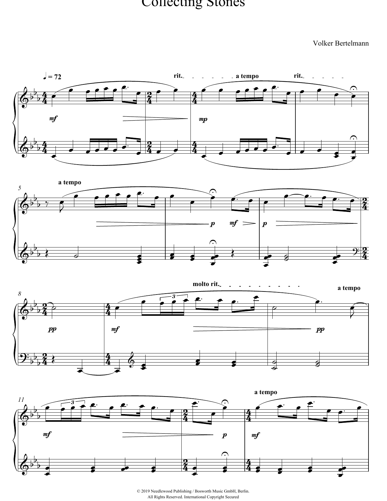 Download Hauschka Collecting Stones Sheet Music