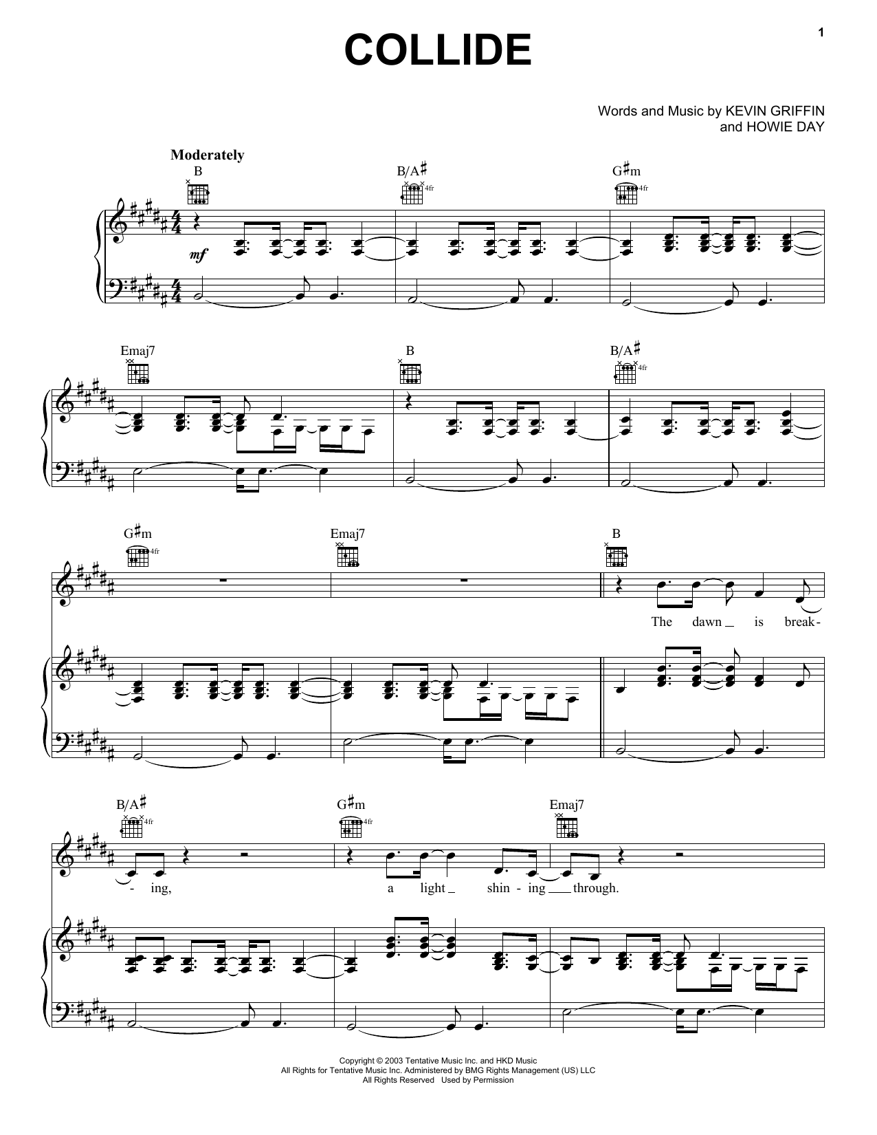 Download Howie Day Collide Sheet Music