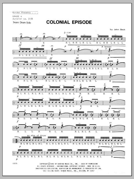 Download John H. Beck Colonial Episode Sheet Music