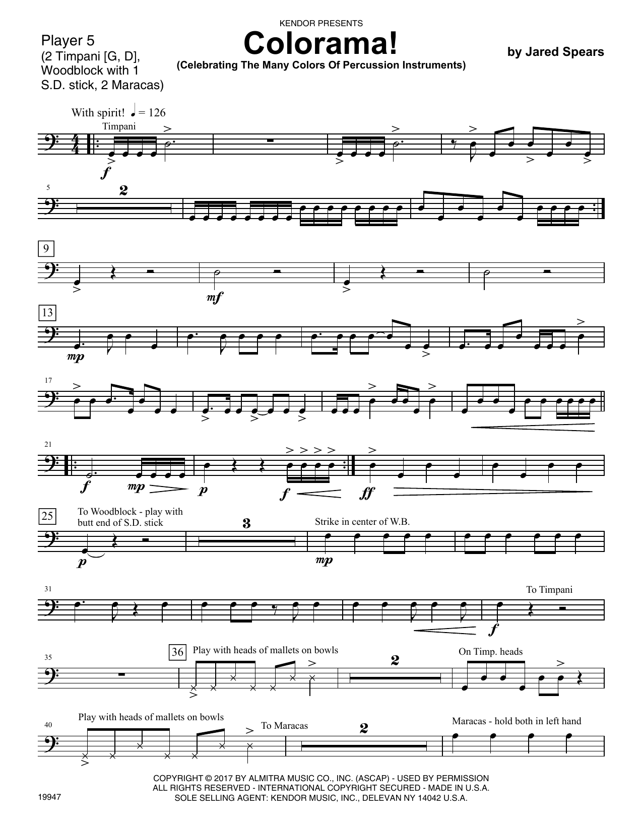 Download Jared Spears Colorama! (Celebrating The Many Colors Sheet Music