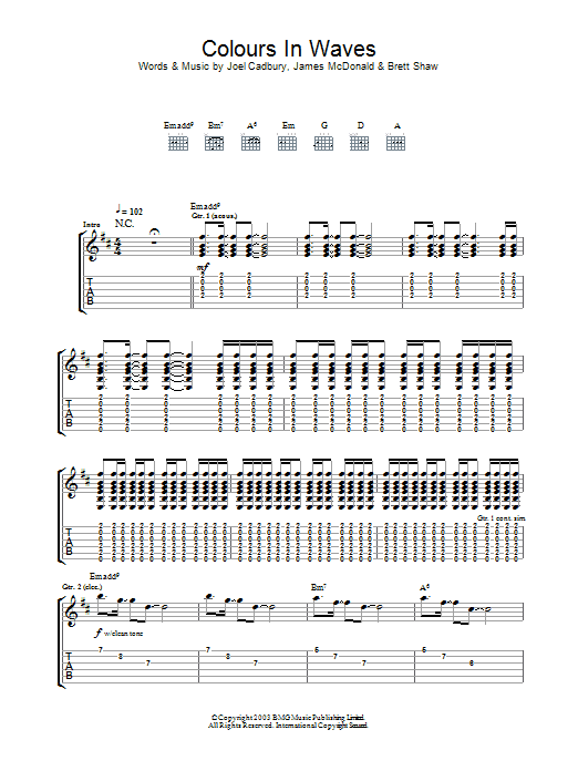 Download South Colours In Waves Sheet Music