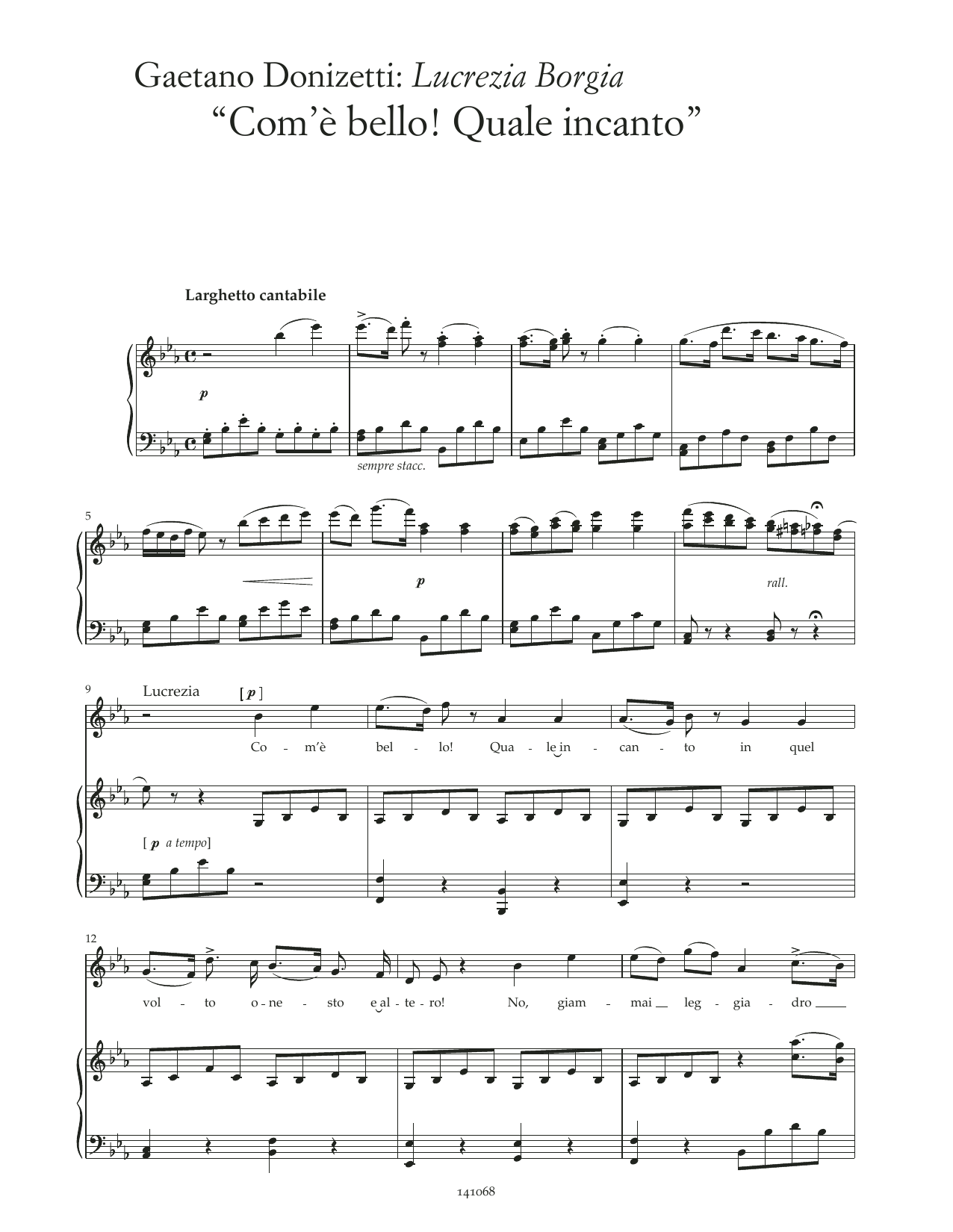 Download Gaetano Donizetti Com'è bello! Quale incanto (arr. Lucre Sheet Music