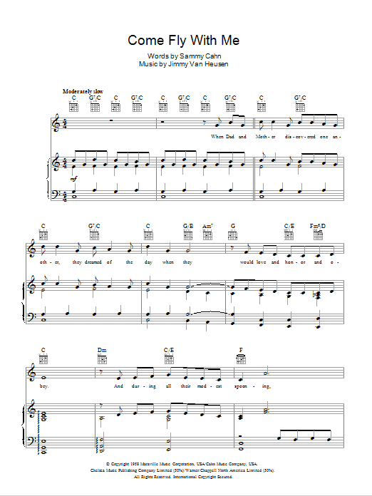 Download Michael Buble Come Fly With Me Sheet Music