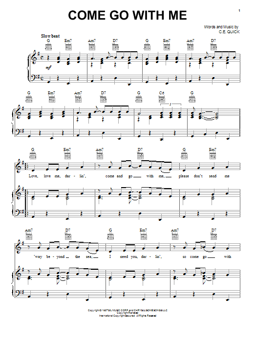 Download Dell-Vikings Come Go With Me Sheet Music