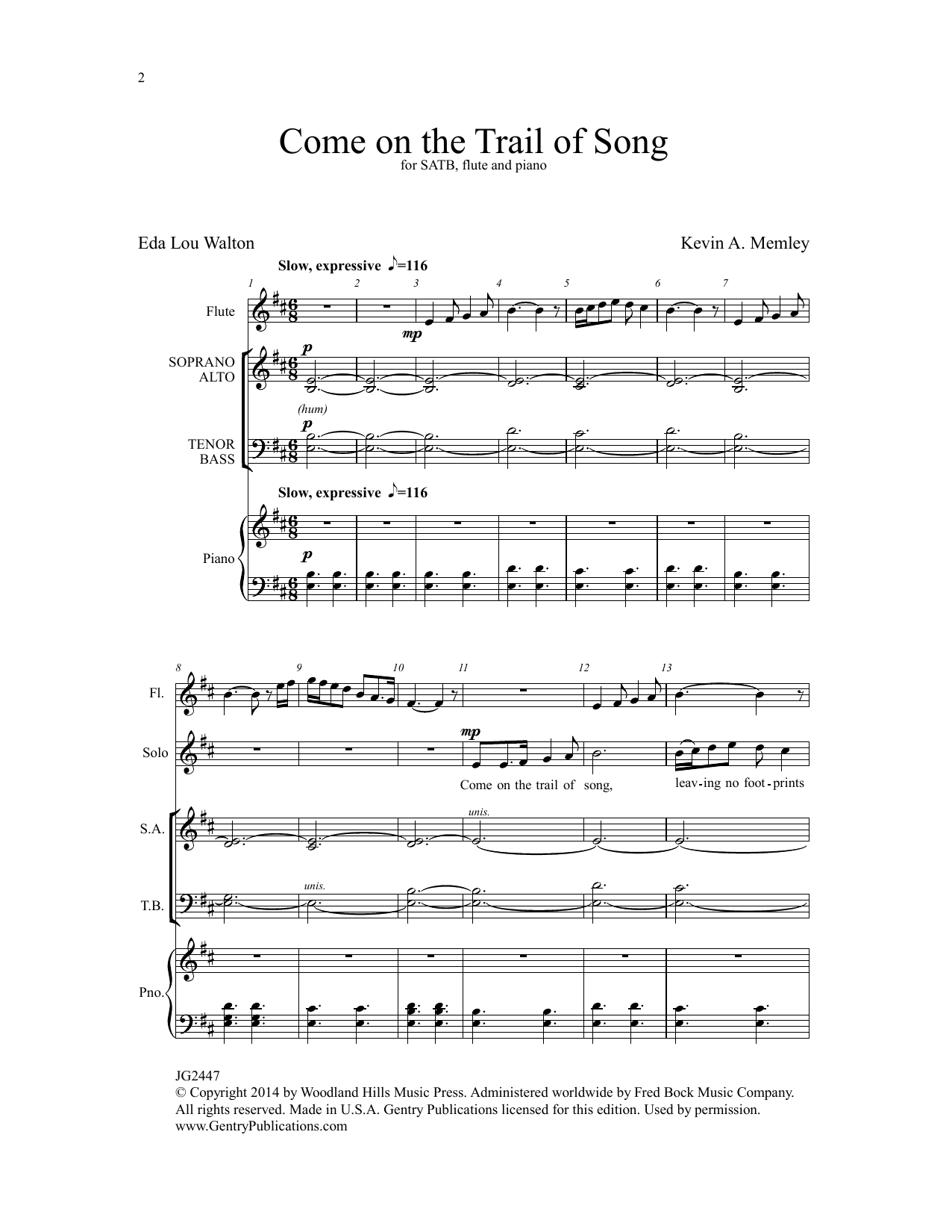 Download Kevin A. Memley Come on the Trail of Song Sheet Music