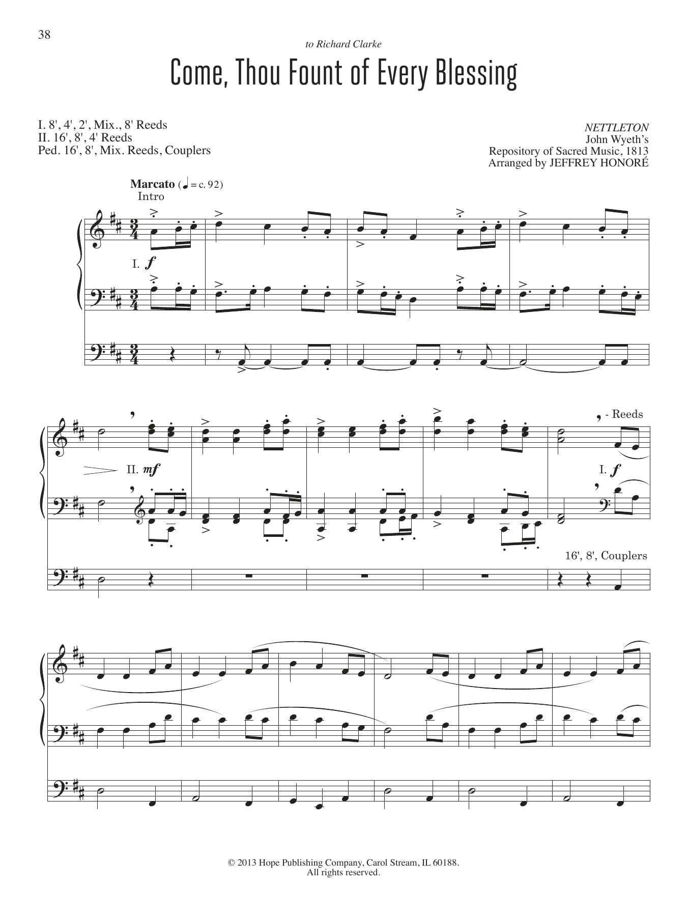 Download Jeffery Honore Come, Thou Fount Of Every Blessing Sheet Music