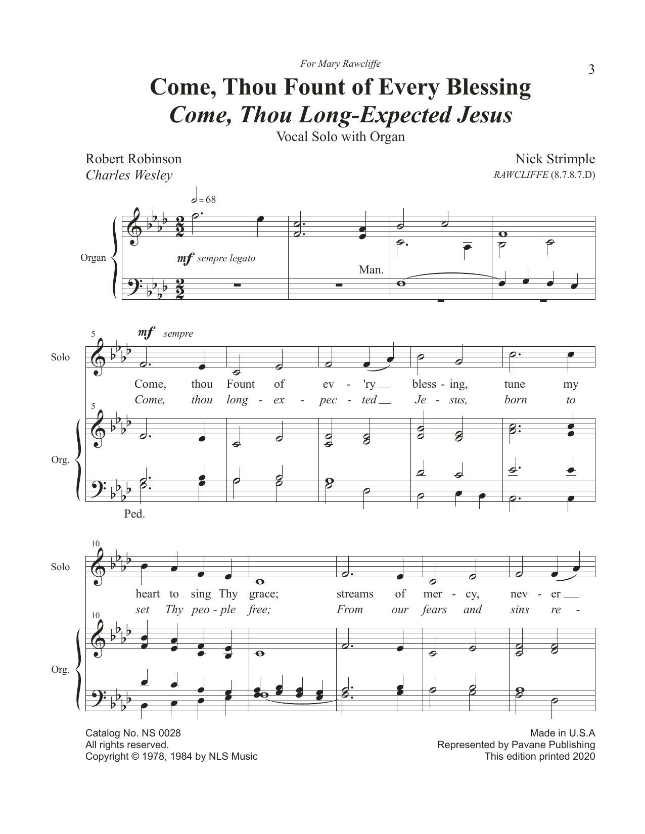 Download Nick Strimple Come, Thou Fount of Every Blessing (wit Sheet Music