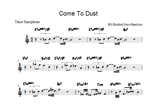 Download Bill Bruford Come To Dust Sheet Music