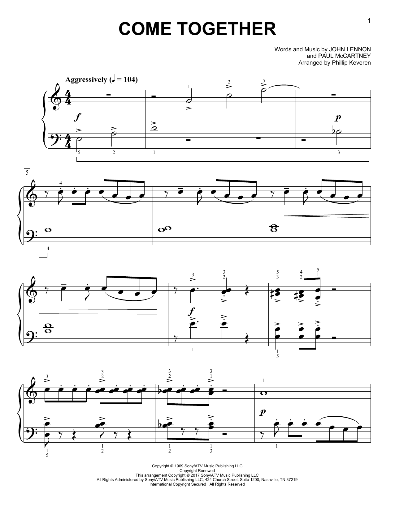 Download The Beatles Come Together [Classical version] (arr. Sheet Music