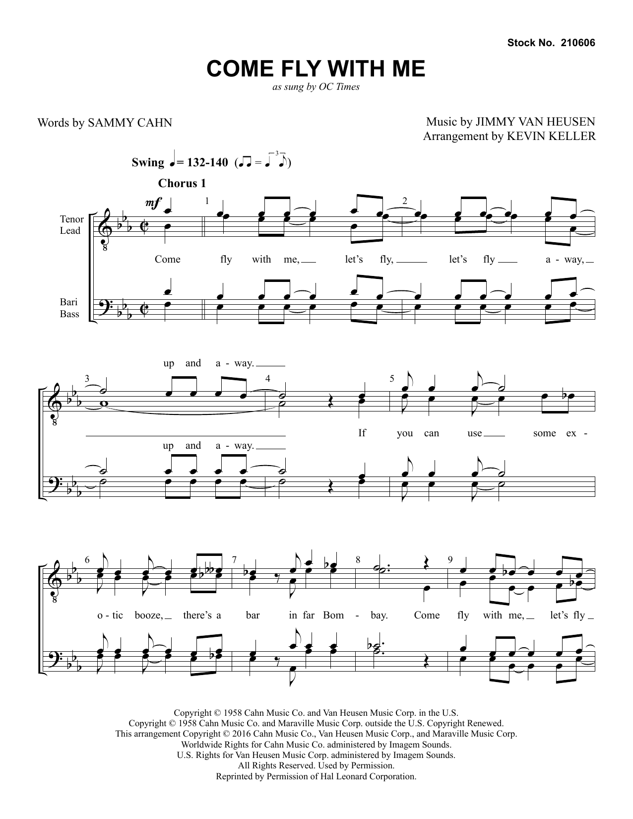 Download OC Times Come Fly with Me (arr. Kevin Keller) Sheet Music