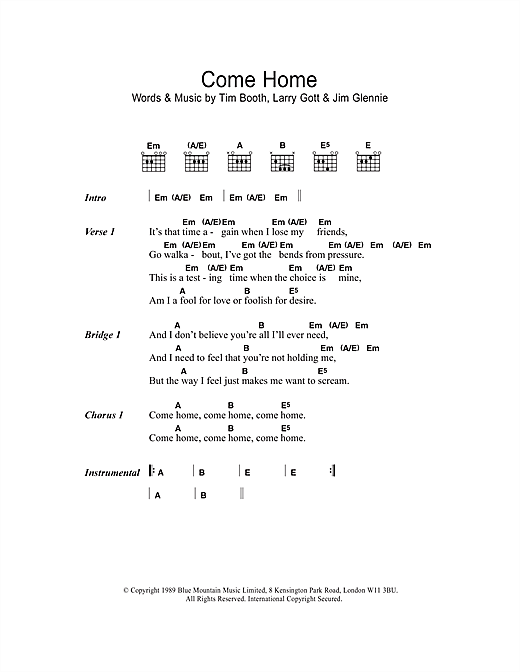 Download James Come Home Sheet Music
