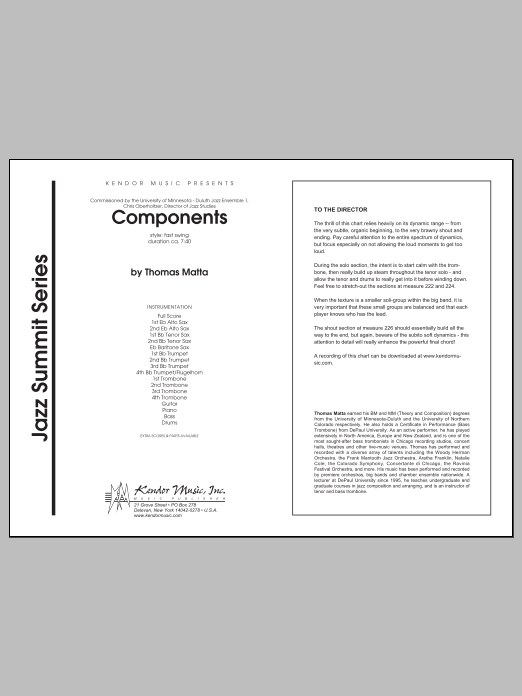 Download Matta Components - Full Score Sheet Music