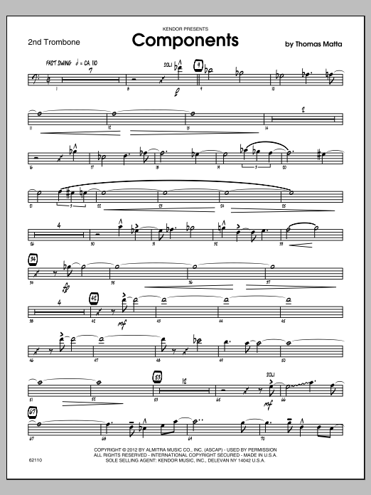 Download Matta Components - Trombone 2 Sheet Music