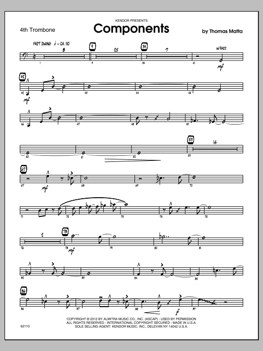 Download Matta Components - Trombone 4 Sheet Music