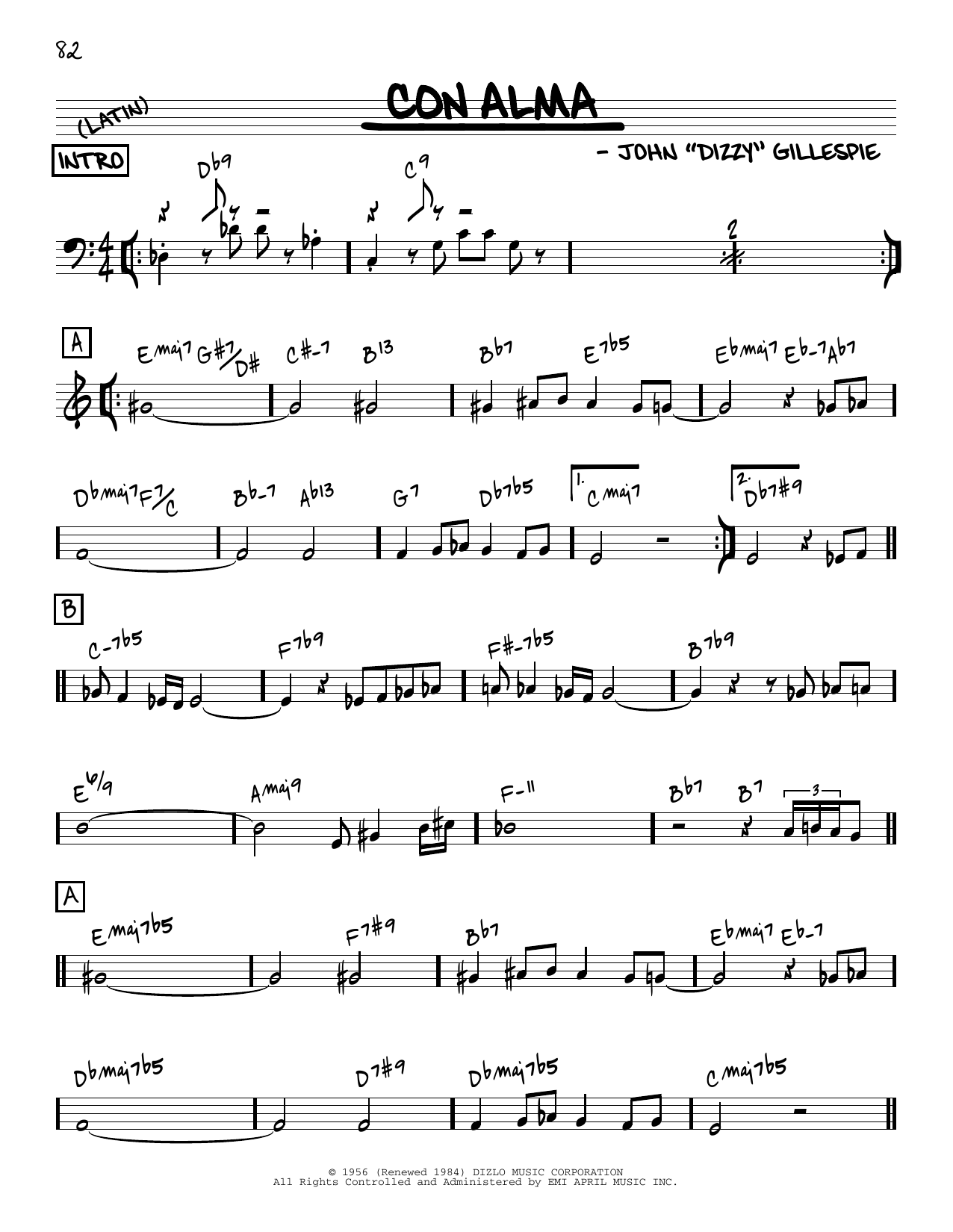 Download Dizzy Gillespie Con Alma [Reharmonized version] (arr. J Sheet Music