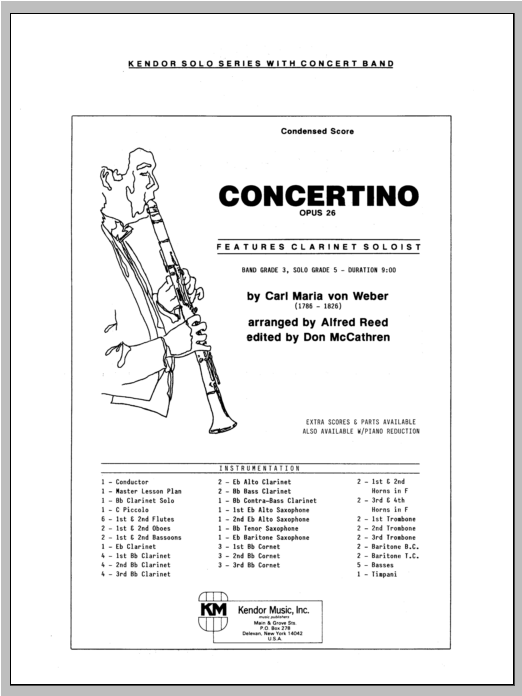 Download Weber Concertino - Full Score Sheet Music