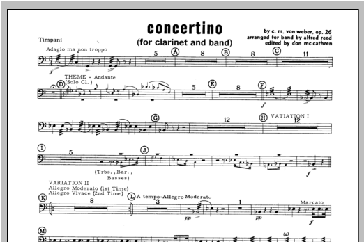 Download Weber Concertino - Percussion 4 Sheet Music