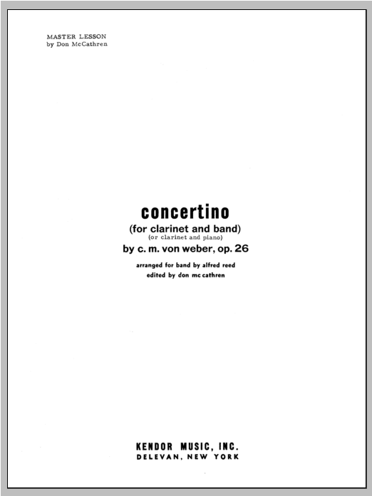 Download Weber Concertino - Performance Notes Sheet Music