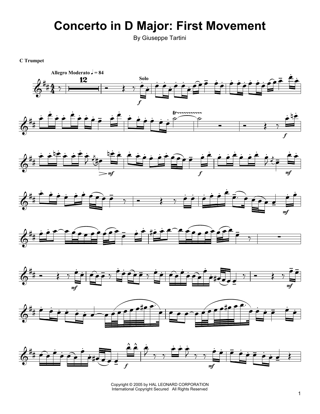 Download Arturo Sandoval Concerto In D Major: First Movement Sheet Music