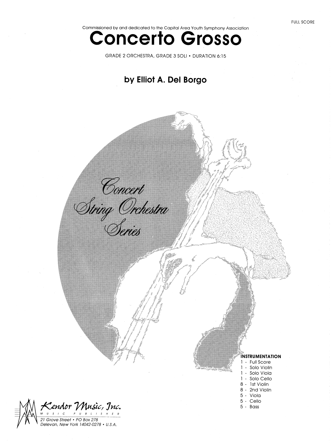 Download Elliot A. Del Borgo Concerto Grosso - Full Score Sheet Music