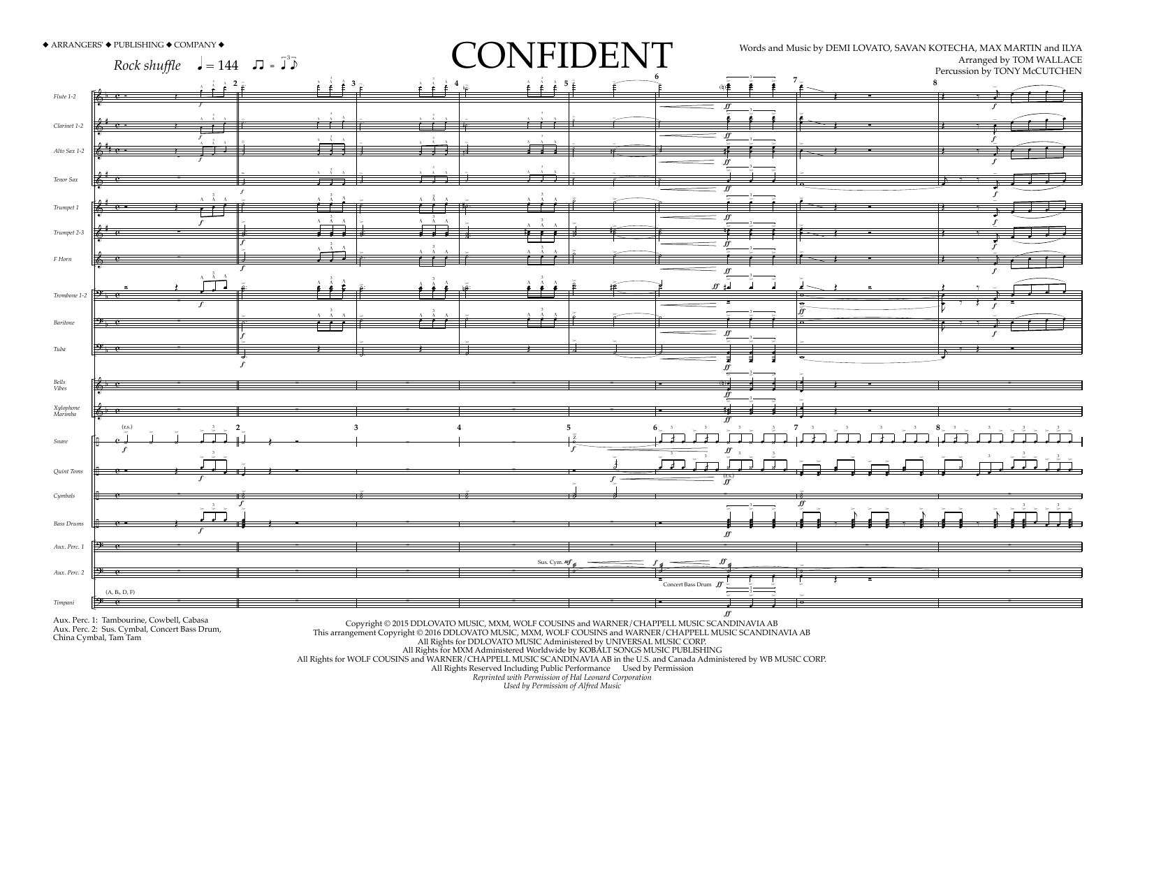 Download Tom Wallace Confident - Full Score Sheet Music