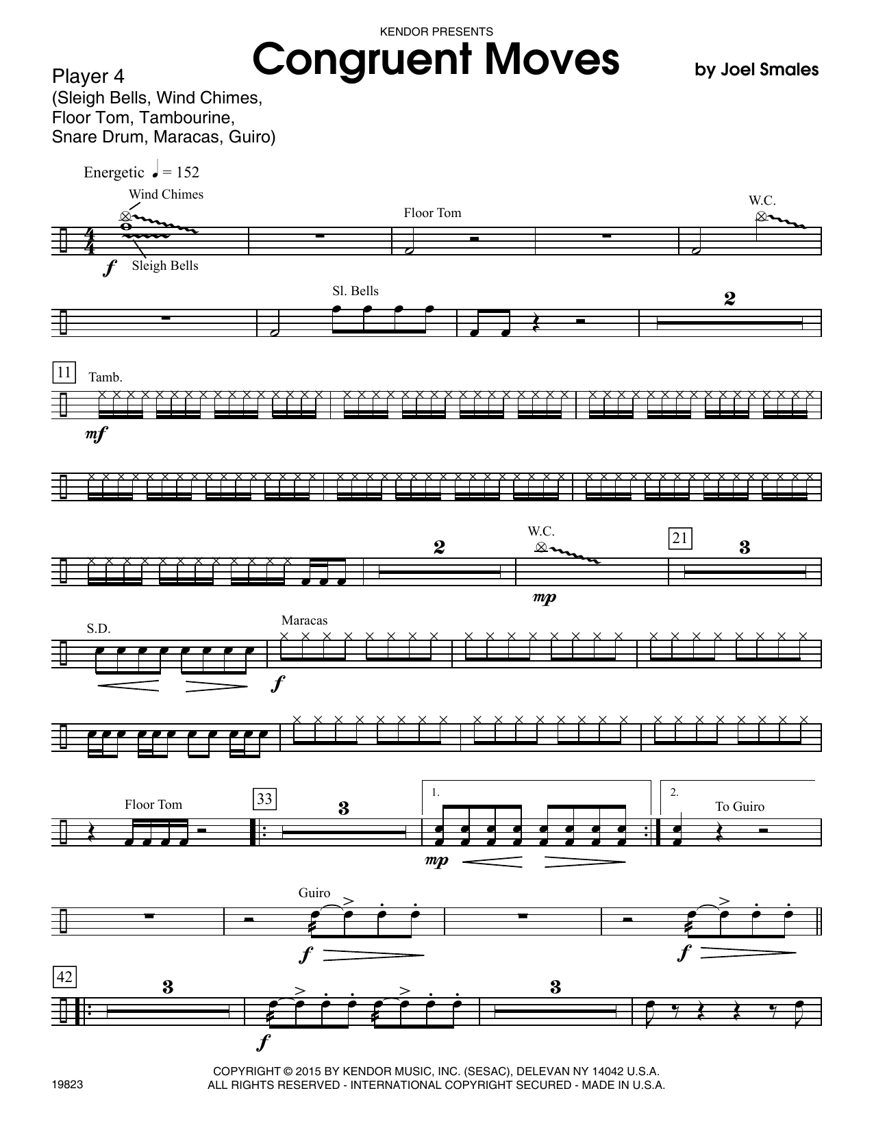 Download Joel Smales Congruent Moves - Percussion 4 Sheet Music