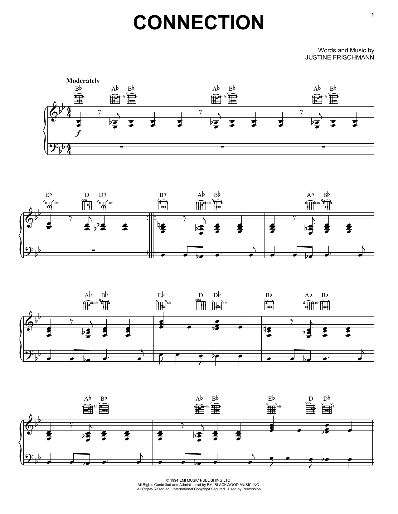 Download Elastica Connection Sheet Music