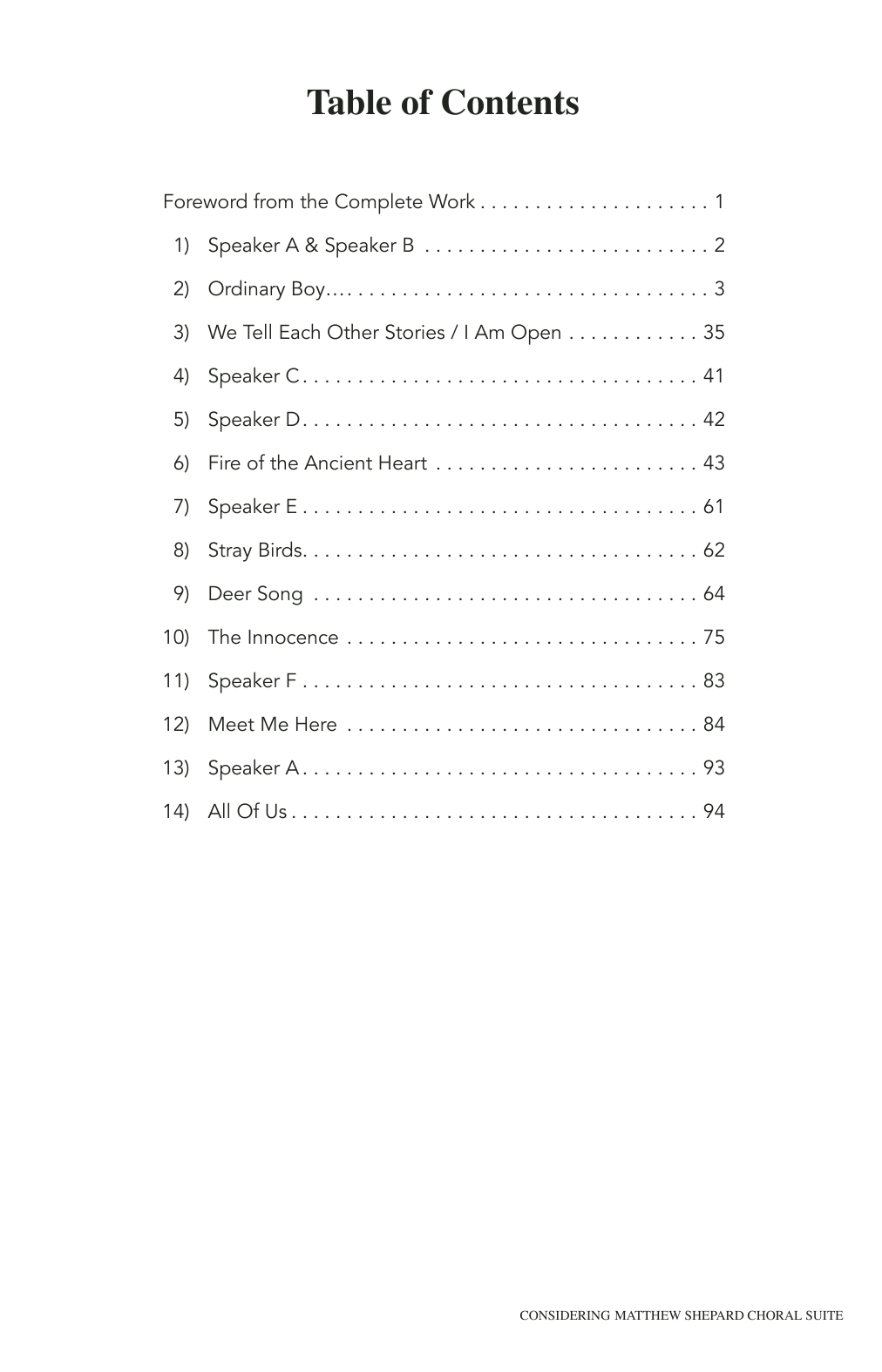 Download Craig Hella Johnson Considering Matthew Shepard: A Choral S Sheet Music