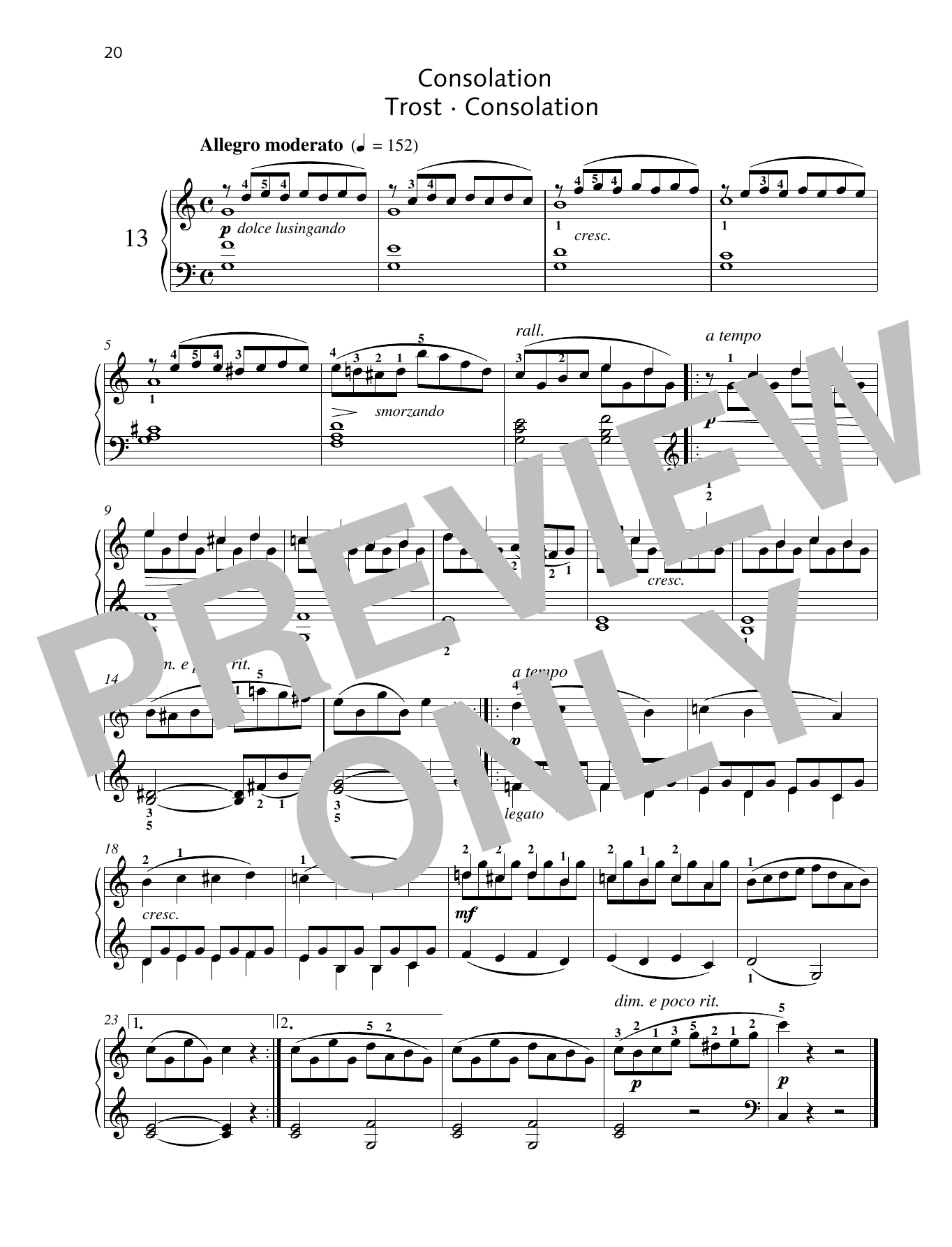 Download Friedrich Burgmuller Consolation Sheet Music