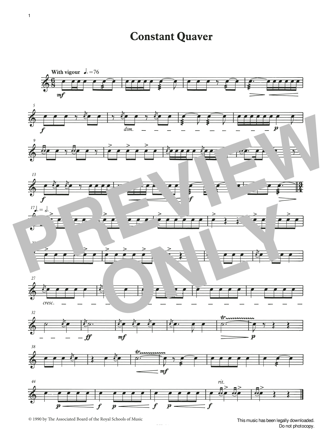 Download Ian Wright and Kevin Hathaway Constant Quaver from Graded Music for S Sheet Music
