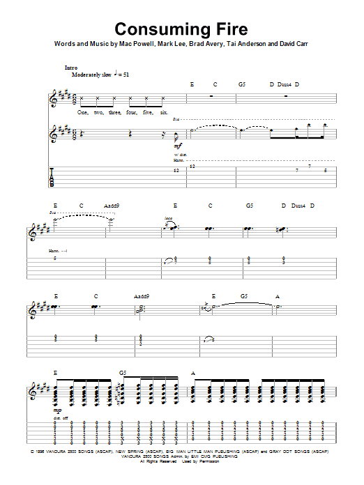 Download Third Day Consuming Fire Sheet Music