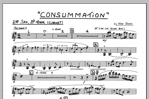 Download Thad Jones Consummation - 2nd Bb Tenor Saxophone Sheet Music
