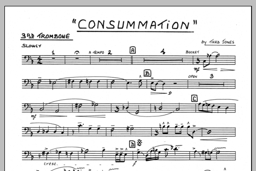 Download Thad Jones Consummation - 3rd Trombone Sheet Music