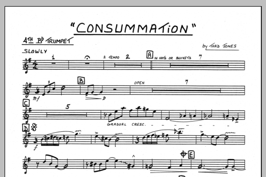 Download Thad Jones Consummation - 4th Bb Trumpet Sheet Music