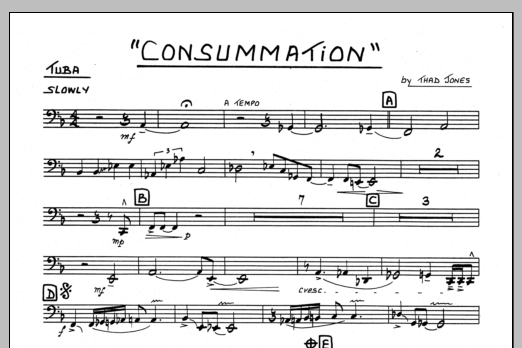 Download Thad Jones Consummation - Tuba Sheet Music