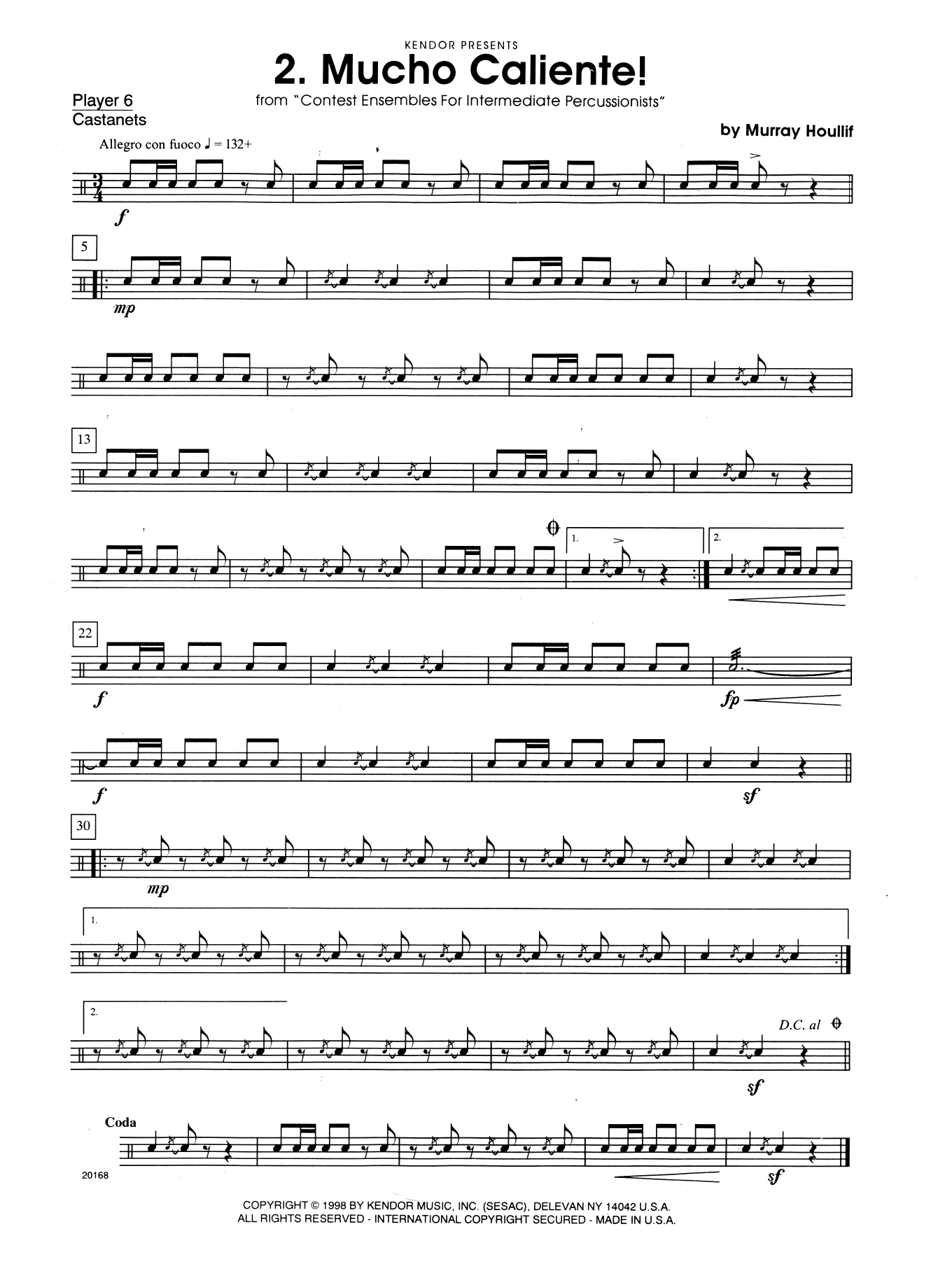 Download Murray Houllif Contest Ensembles For Intermediate Perc Sheet Music