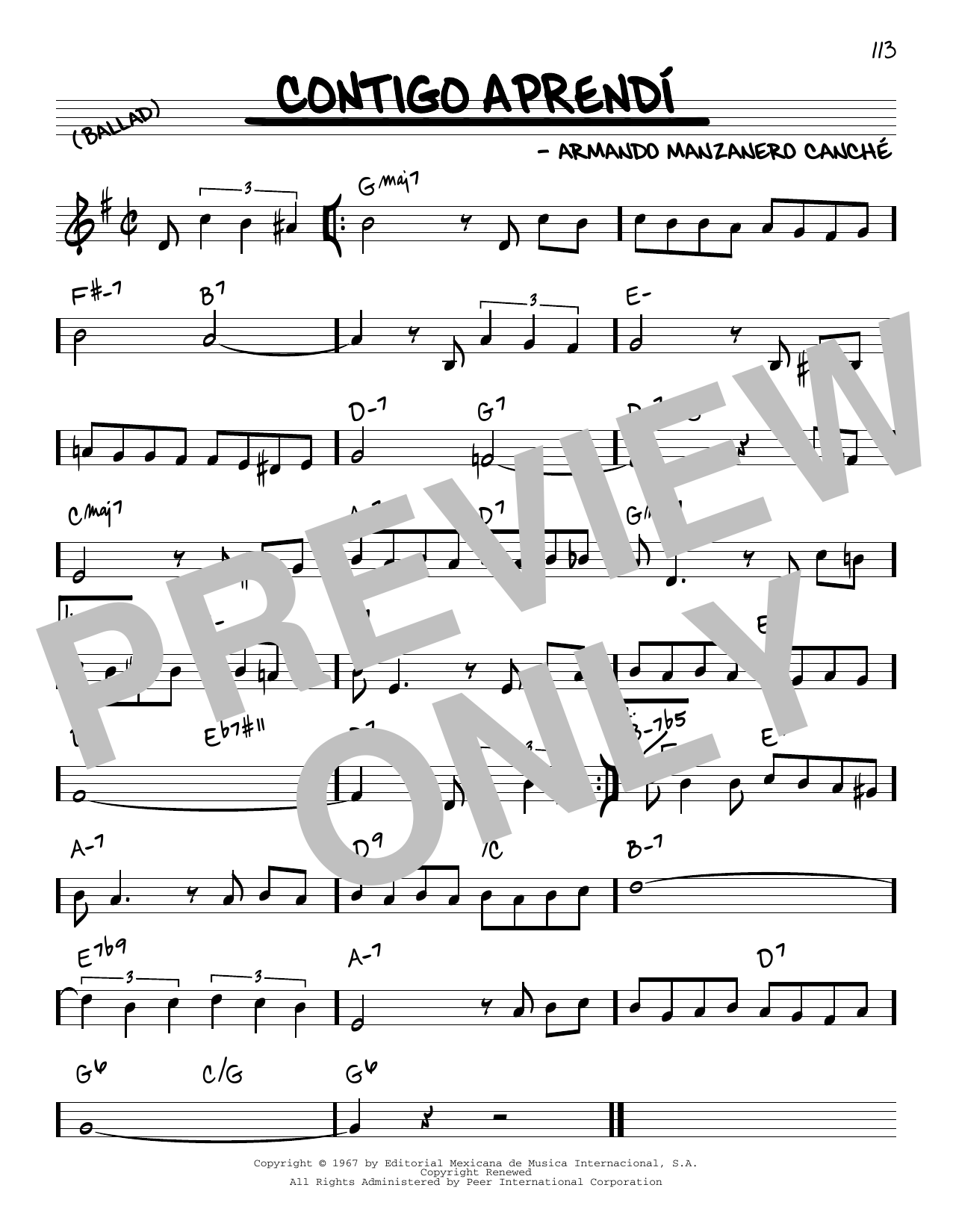 Download Armando Manzanero Canche Contigo Aprendi Sheet Music