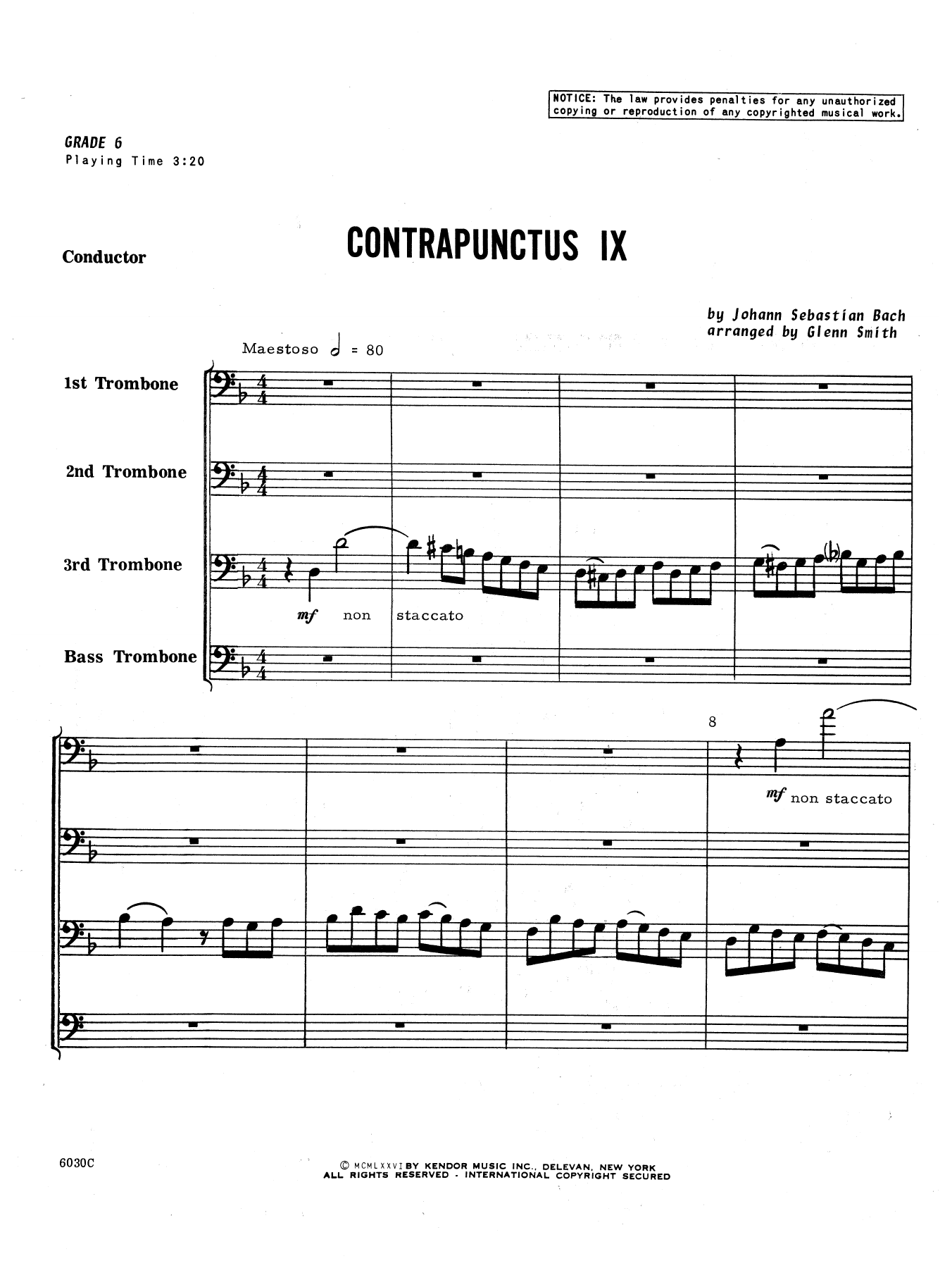 Download Glen Smith Contrapunctus IX - Full Score Sheet Music