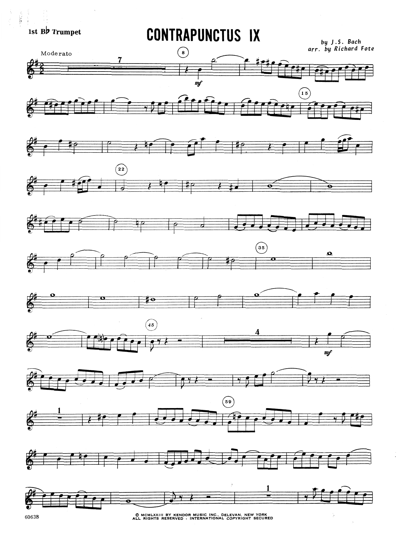 Download J.S. Bach Contrapunctus IX (arr. Richard Fote) - Sheet Music