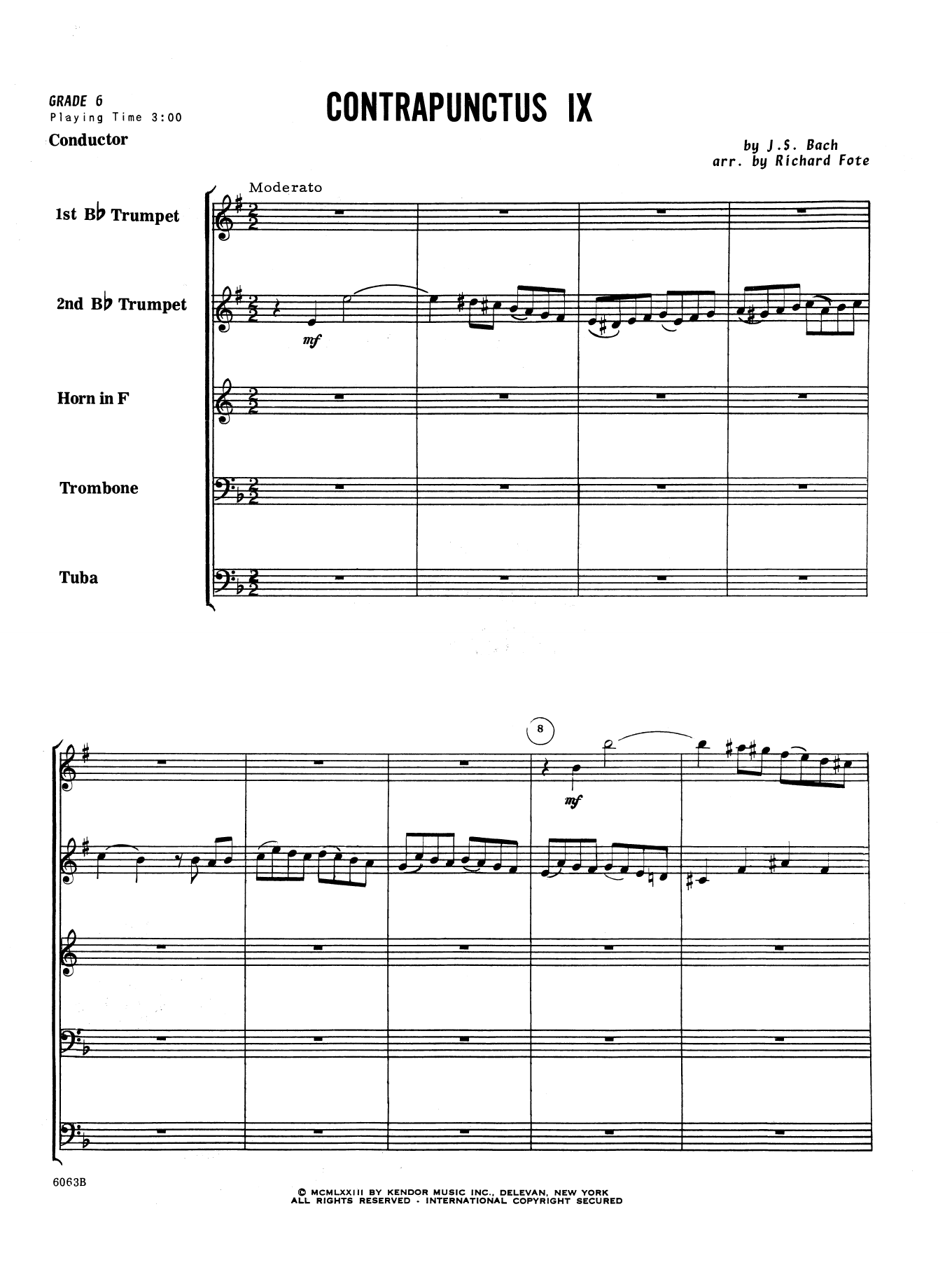 Download J.S. Bach Contrapunctus IX (arr. Richard Fote) - Sheet Music