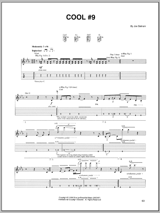 Download Joe Satriani Cool #9 Sheet Music