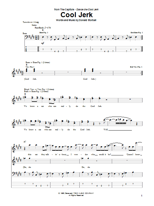 Download The Capitols Cool Jerk Sheet Music