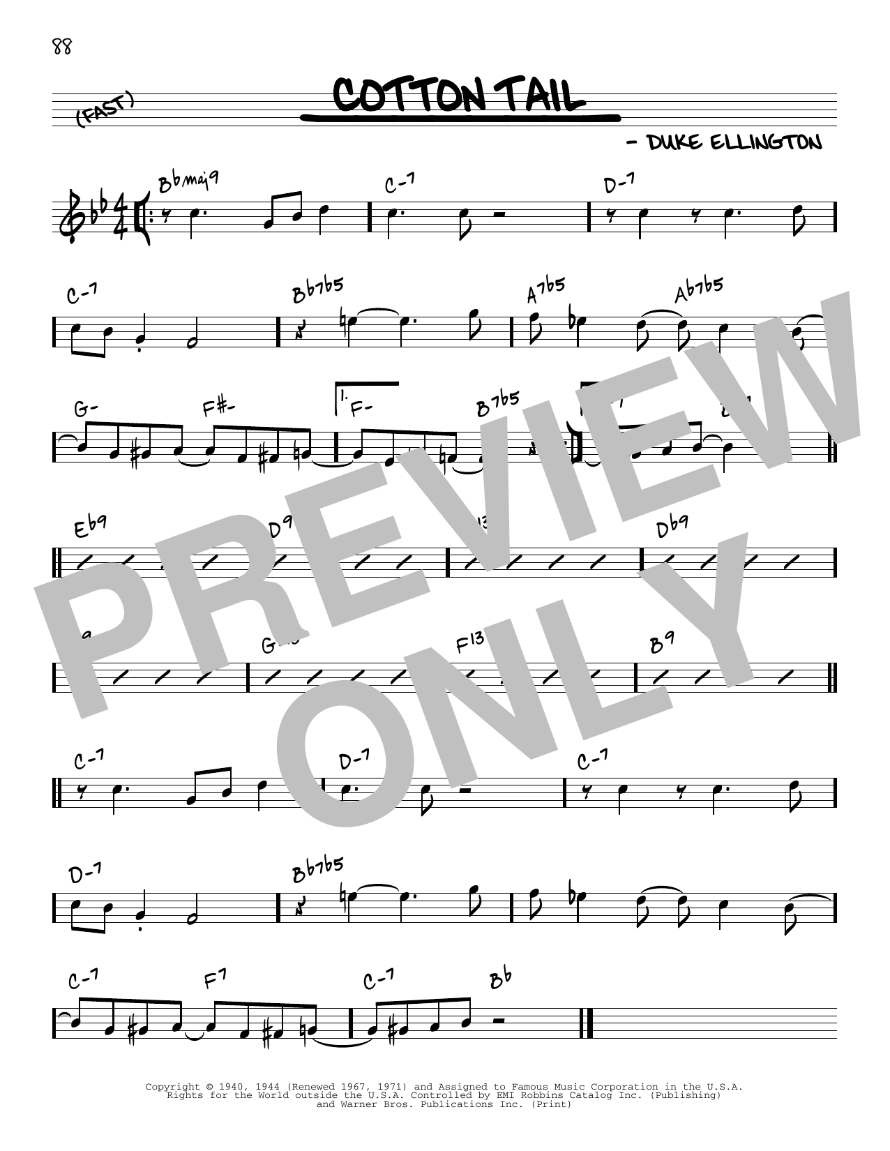 Download Duke Ellington Cotton Tail [Reharmonized version] (arr Sheet Music
