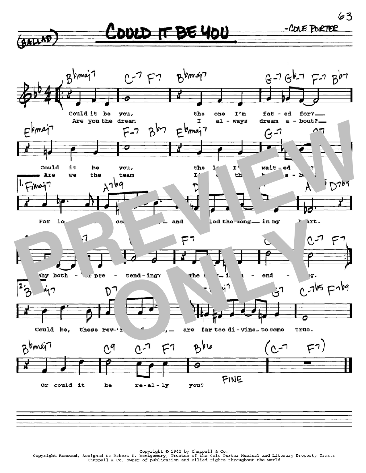 Download Cole Porter Could It Be You Sheet Music